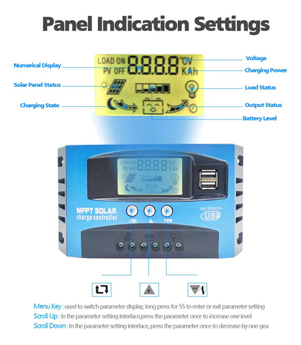 Controlador De Carga Mppt 80a Panel Solar Bateria 12v/24v
