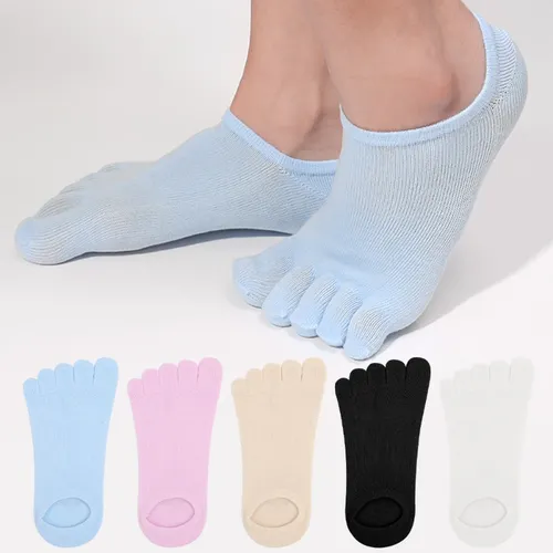 Calcetín Náutico De Cinco Dedos Para Mujer, Invisible, Fino