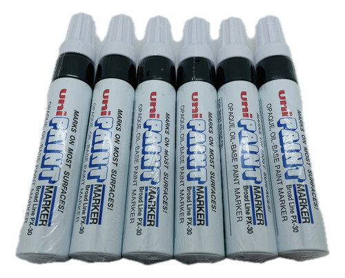 Marcador Uni Paint Xp-30 Negro (6 Unidades)