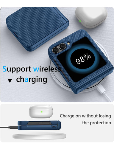 Funda De Teléfono Vihibii Para Samsung Galaxy Z Flip 6 Azul