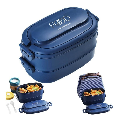 Kayalar Bento Lunch Box With Utensils , Bag , Cup For Adults