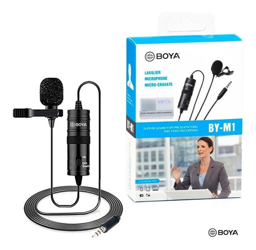 Micrófono Boya By-m1 Condensador Omnidireccional Negro