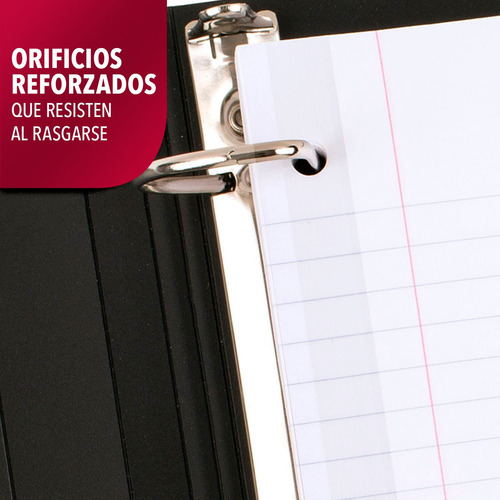 100 Hojas De Repuesto Sueltas Mead Para Rellenar Carpetas Color Blanco