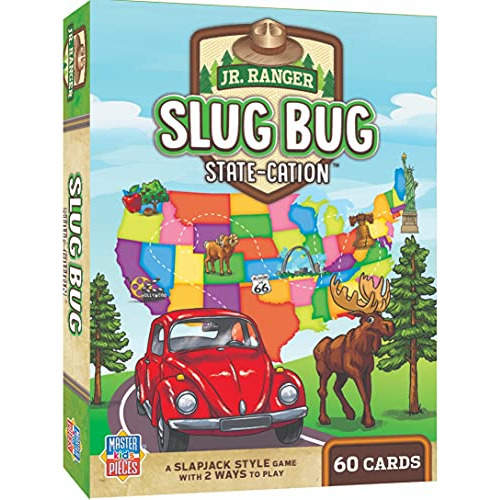 Juego De Cartas Slug Bug State-cation Para Niños Y Familia