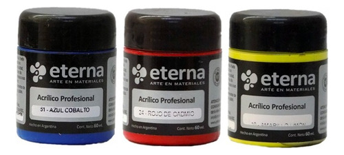 Acrilico Profesional Eterna 60ml Grupo 1 X3