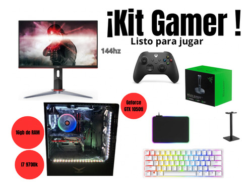 Setupgamer Completo Pc Potente + Monitor Aoc + Accesorios (Reacondicionado)