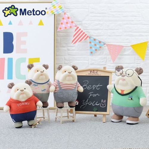 Peluche Metoo Bulldog verde 30 cm