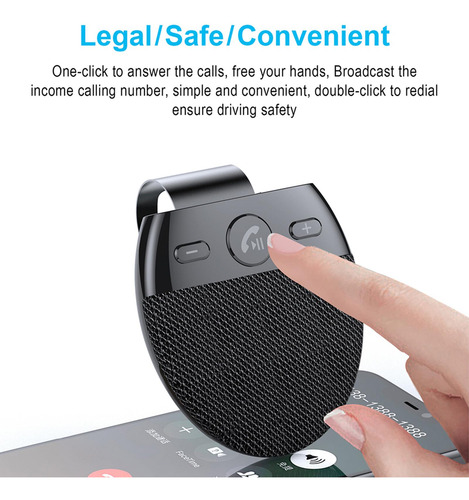 Altavoz Bluetooth Para Coche Sonido Claro Para Llamadas