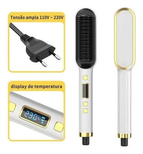 Cepillo Alisador 5 En 1 Temperatura Ajustable Bivolt