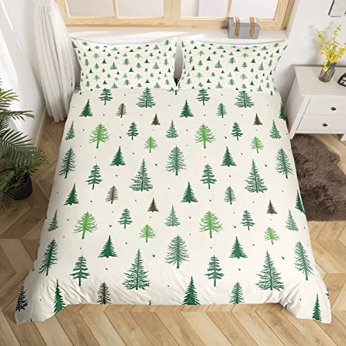 Juego De Funda Nórdica Árbol De Navidad Queen Size, S...