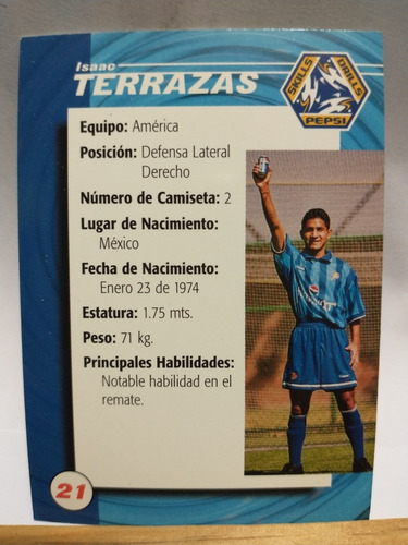 Pepsi Generation Next Futbol 1998 5 Tarjetas Diferentes. Lc (Usado)