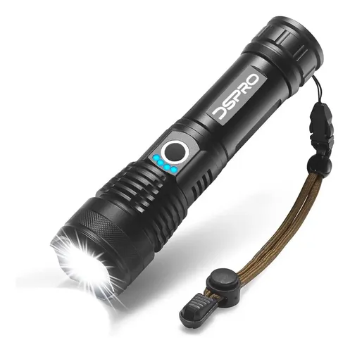 Linterna Profesional De Aluminio Impermeable - Alta Luminosidad, Ideal Para Camping, Senderismo O Emergencias