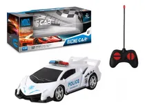 Comprar Auto Policia Racing Car Policía Rc 1:22 Control Remoto Color Blanco