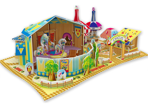 Kit De Juguetes De Puzzle Rompecabezas 3d Parque Atracciones