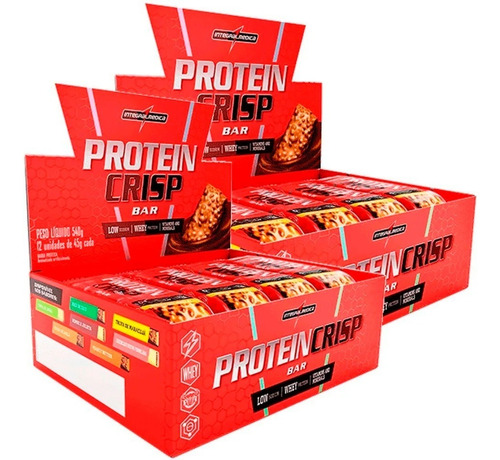 Kit 2x Protein Crisp Bar Barra De Proteina Integralmedica Sabor Peanut Butter