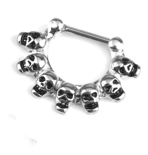 Piercing De Anillo De Nariz Con De Septo De Calavera De