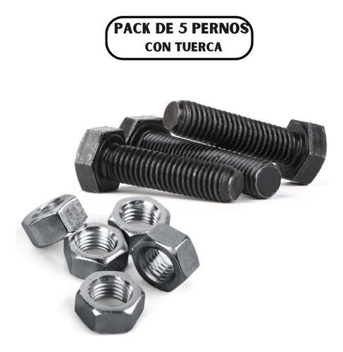 Perno Hexagonal G. 8.8 De 12-1.75 Largo 30mm C/ Tuerca - 5un