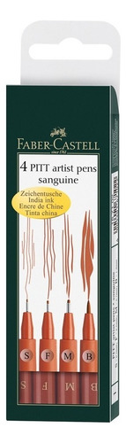 Marcadores Pitt Artist Sanguineo Set X 4 Faber Castell