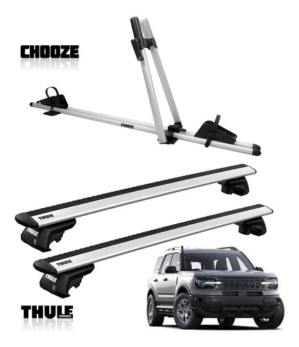 Rack Thule Bronco Sport 2023 + Suporte De Bicicleta Chooze