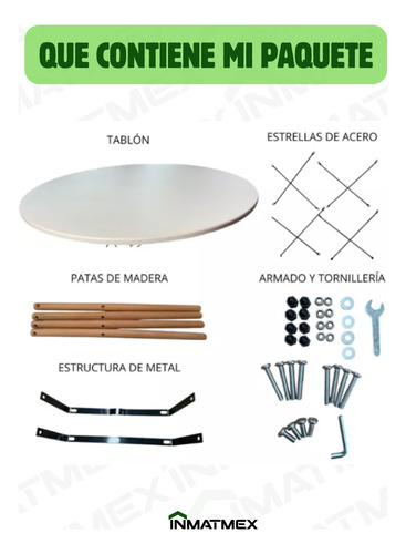 Mesa Redonda Eames Moderna 80cm Para Jardín Y Hogar