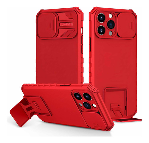 En Stock Abfa Shop Case Soporte Camara iPhone 15 Pro Max Roj