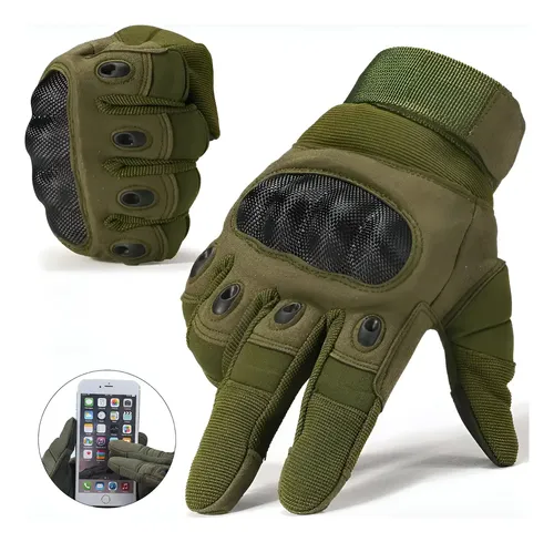^ Luva Tática Meio Dedo Com Proteção Rígida Para Moto H';
