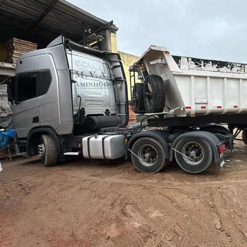 Scania R450 6x2 Ano 2020 Único Dono C/ Caçamba 25m Ano