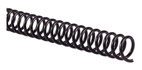 Espiral Plastico Engargolado 4:1 Arillo Negro Medida Surtida