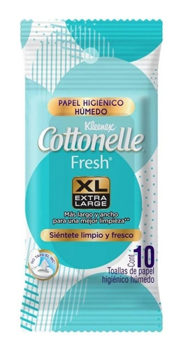 Papel Higiénico Cottonelle Fresh Húmedo 10 Toallitas 