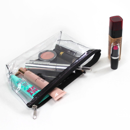 Set Mochila Transparente + Neceser + Cosmetiquera