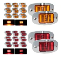 Comprar 10 Par Plafon 9 Led Lateral Bisel Cromado Caja Trailer 12-2f