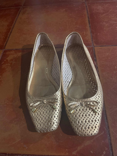 Zapatos De Cuero, Marca Arezzo (brasil) Talle 40 Eur Bronce