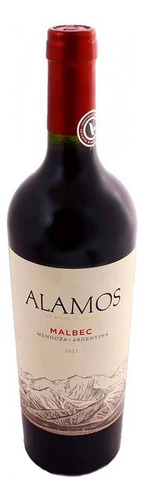 Vino Tinto Argentino Alamos Malbec 750ml