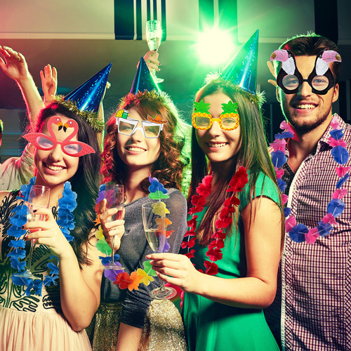 Set De Gafas De Fiesta Y Leis Hawaianos Joyin Luau Party X12