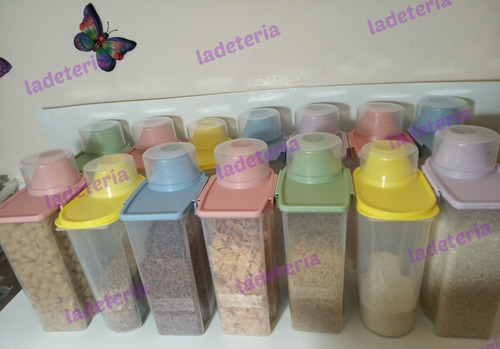 Dispensador De Cereal Granos Organizador Hermetico Contenedo