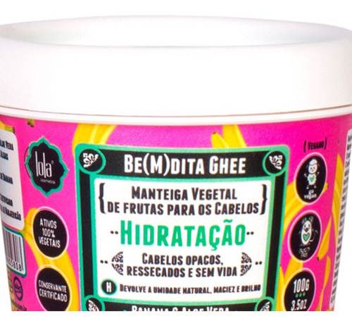 Lola Bemdita Ghee Mascara Hidratante Vegetal Pelo X 100gr 3c