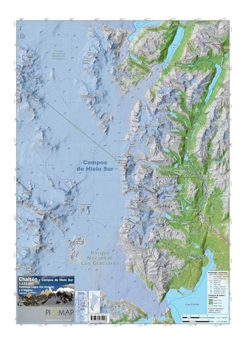 Imagen 1 de 4 de Mapa Topográfico: Chaltén / Lago Del Desierto