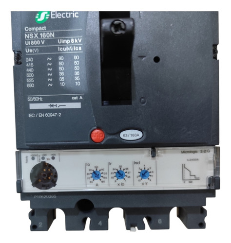 Disjuntor Nsx160n Micrologic 2.2g 160a 3p - Schneider