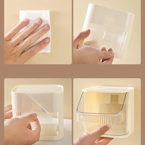 Organizador De Pared Para Baño, Soporte Qtip Montado En La
