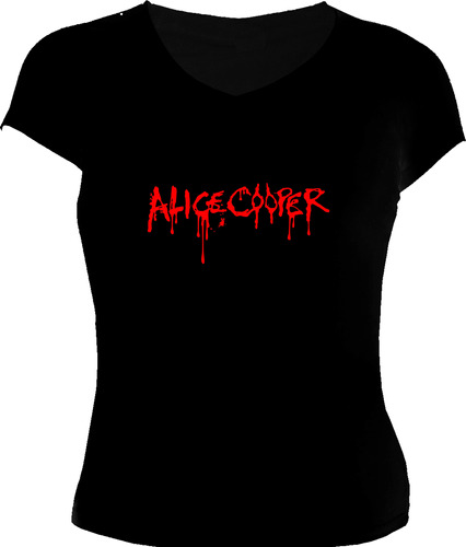 Blusa Alice Cooper Dama Rock Metal Tv Camiseta Urbanoz