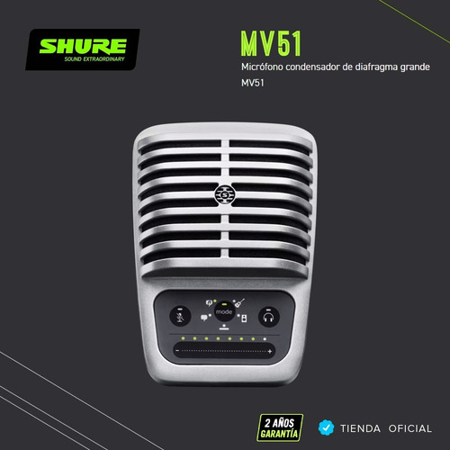 Imagen 5 de 10 de Micrófono Shure Mv51 Condensador