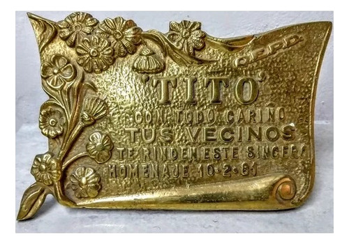 Placa De Bronce Para Cementerio