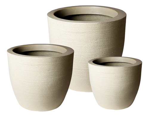 Composição Luxo Jogo De Vasos Planta 3 Tamanhos Diferentes