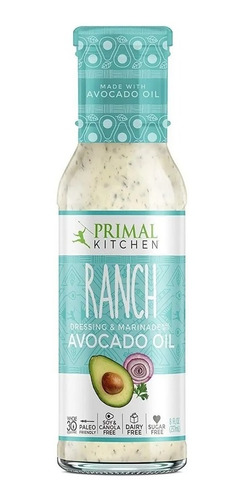 Primal Kitchen Aderezo Ranch Con Aceite De Aguacate 236 Ml