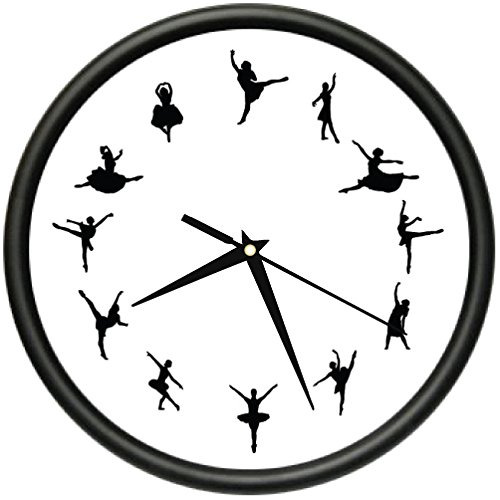 Time Reloj De Pared Bailarina Bailarina Ballet Leotardo...