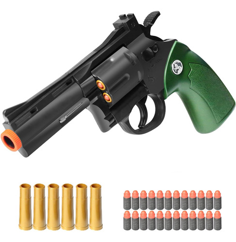 Revolver Toy Gun Eva Soft Bullets, Regalo Sorpresa Para Niño