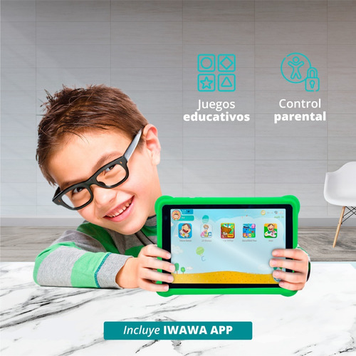 Tablet Tabi EUTB-758 Kids 7" 32GB color verde 2GB de memoria RAM