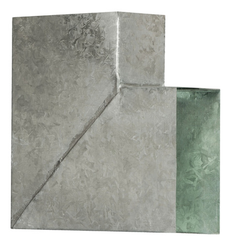 Codo Rectangular 90° Lateral 5x10 Cm Desagüe Galvanizada