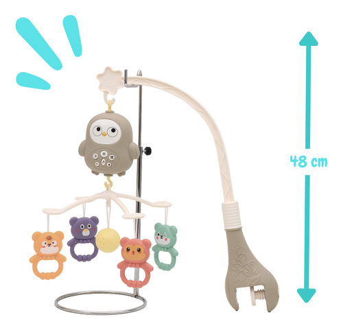 Móbile Musical Berço Bebê Com Controle Zippy