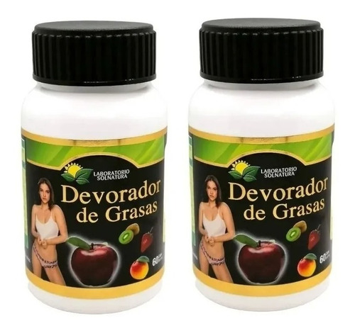 Pack 2 Frascos Devorador De Grasas 120 Capsulas Totales